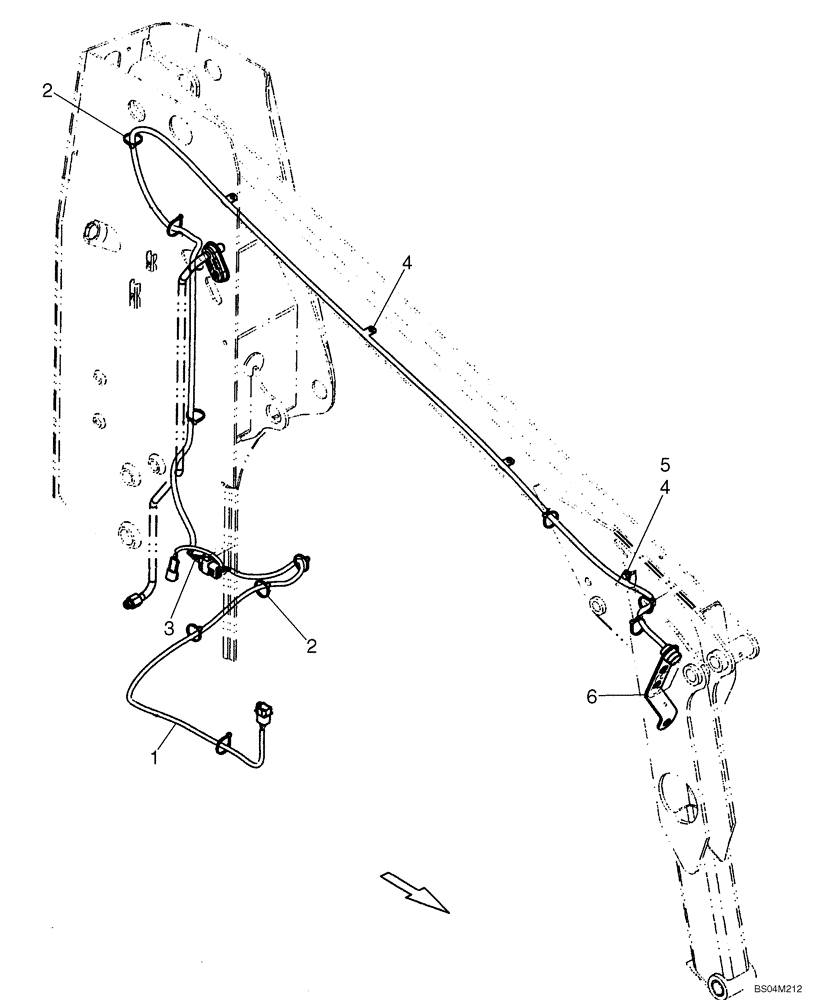 Схема запчастей Case 430 - (04-11) - HARNESS, FRONT - AUXILIARY (04) - ELECTRICAL SYSTEMS