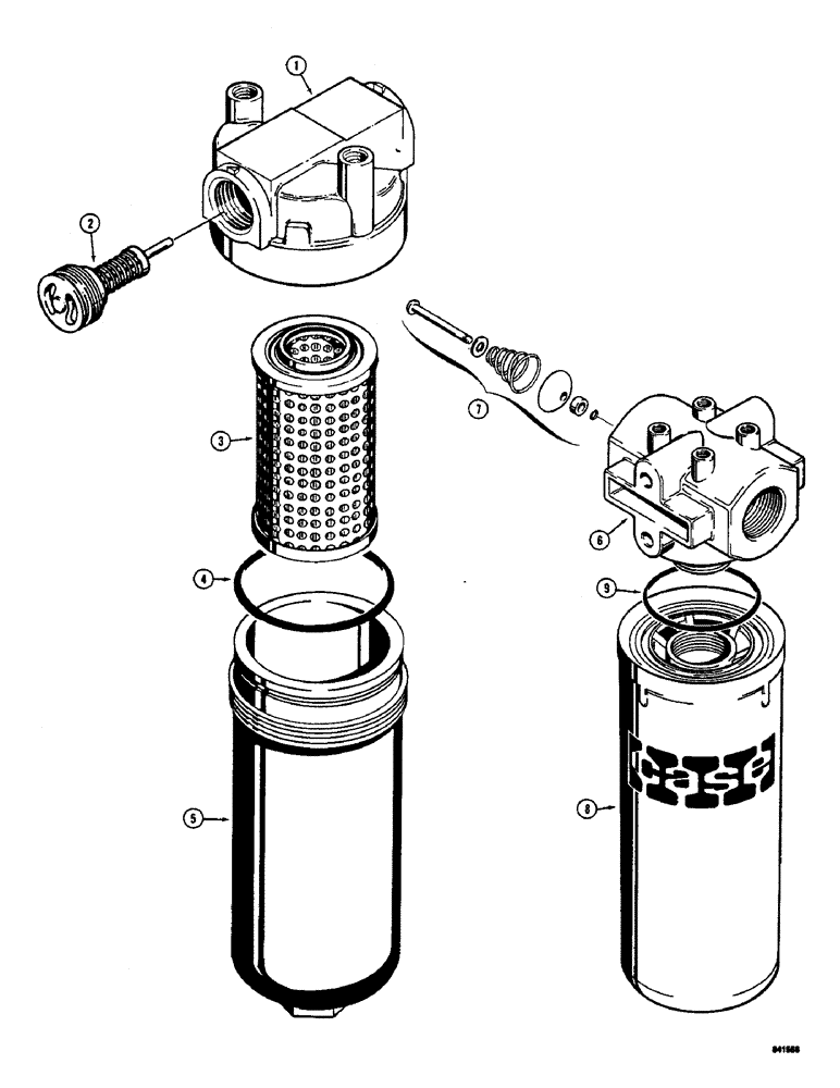 Схема запчастей Case 350B - (156) - EQUIPMENT OIL FILTER (07) - HYDRAULIC SYSTEM