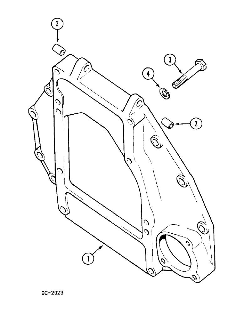 Схема запчастей Case 380B - (2-56) - FLYWHEEL HOUSING (02) - ENGINE