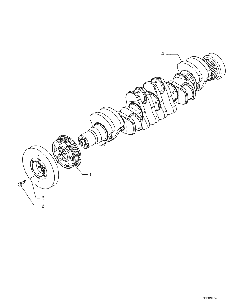 Схема запчастей Case 721E - (02-34) - CRANKSHAFT - PULLEY (02) - ENGINE