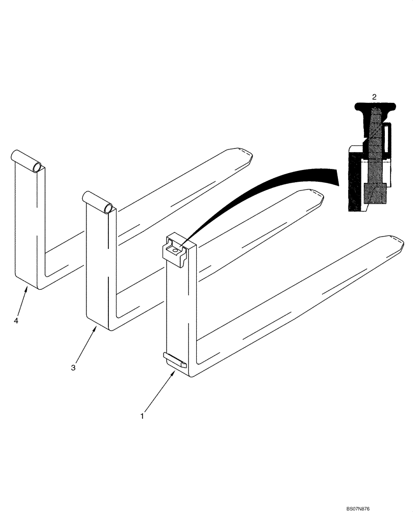 Схема запчастей Case 586G - (09-18) - FORKS (09) - CHASSIS