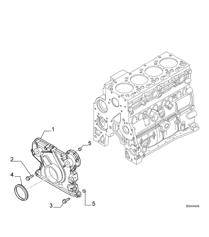 Схема запчастей Case 570MXT - (02-13) - CYLINDER BLOCK - COVERS (02) - ENGINE