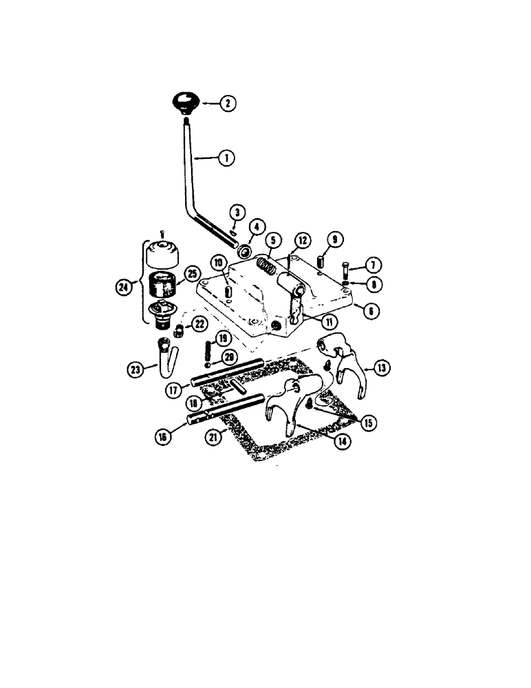 Схема запчастей Case 530CK - (092) - TRIPL-RANGE CONTROL COVER (21) - TRANSMISSION