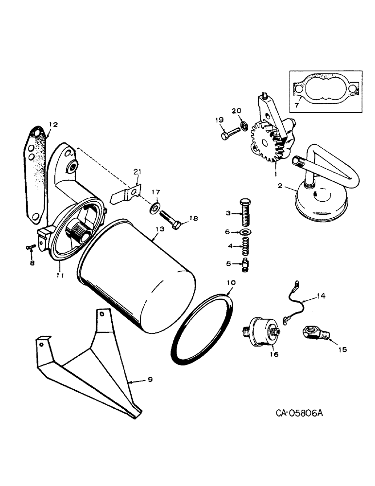 Схема запчастей Case 4130 - (12-07) - POWER, OIL SYSTEM (04) - Drive Train