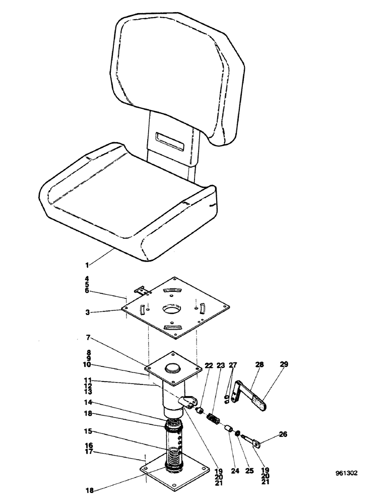 Схема запчастей Case 580G - (457E) - SEAT MOUNTING PARTS AND SEAT BELT, UP TO NO. 3.941.044 (09) - CHASSIS/ATTACHMENTS