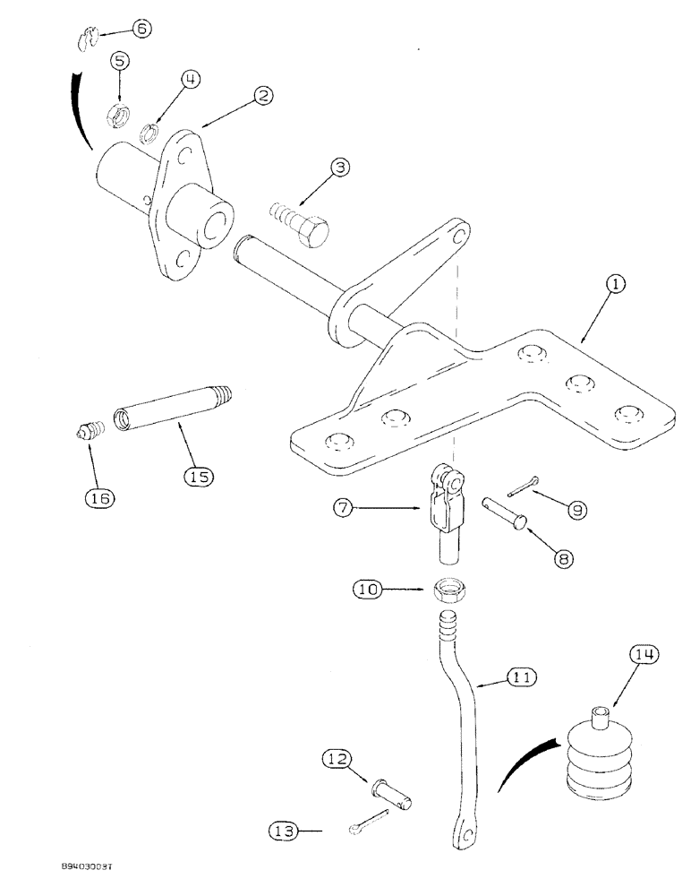 Схема запчастей Case 580SK - (9-030) - BACKHOE CONTROLS WITH FOOT SWING (09) - CHASSIS/ATTACHMENTS