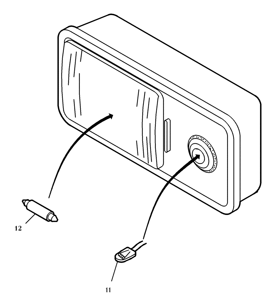 Схема запчастей Case 221D - (32.581[001]) - INTERIOR LAMP CAB MOUNTING PARTS (S/N 581101-UP) (55) - ELECTRICAL SYSTEMS