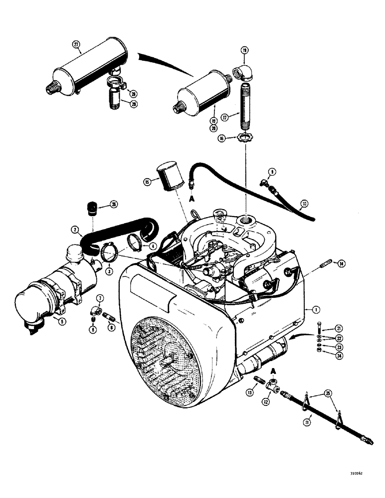 Схема запчастей Case 1530 - (006) - WISCONSIN GASOLINE ENGINE (02) - ENGINE