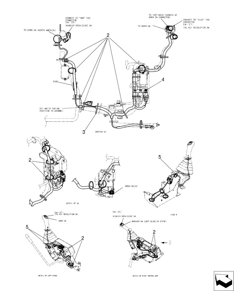 Схема запчастей Case CX31B - (01-099[02]) - HARNESS ASSY (55) - ELECTRICAL SYSTEMS