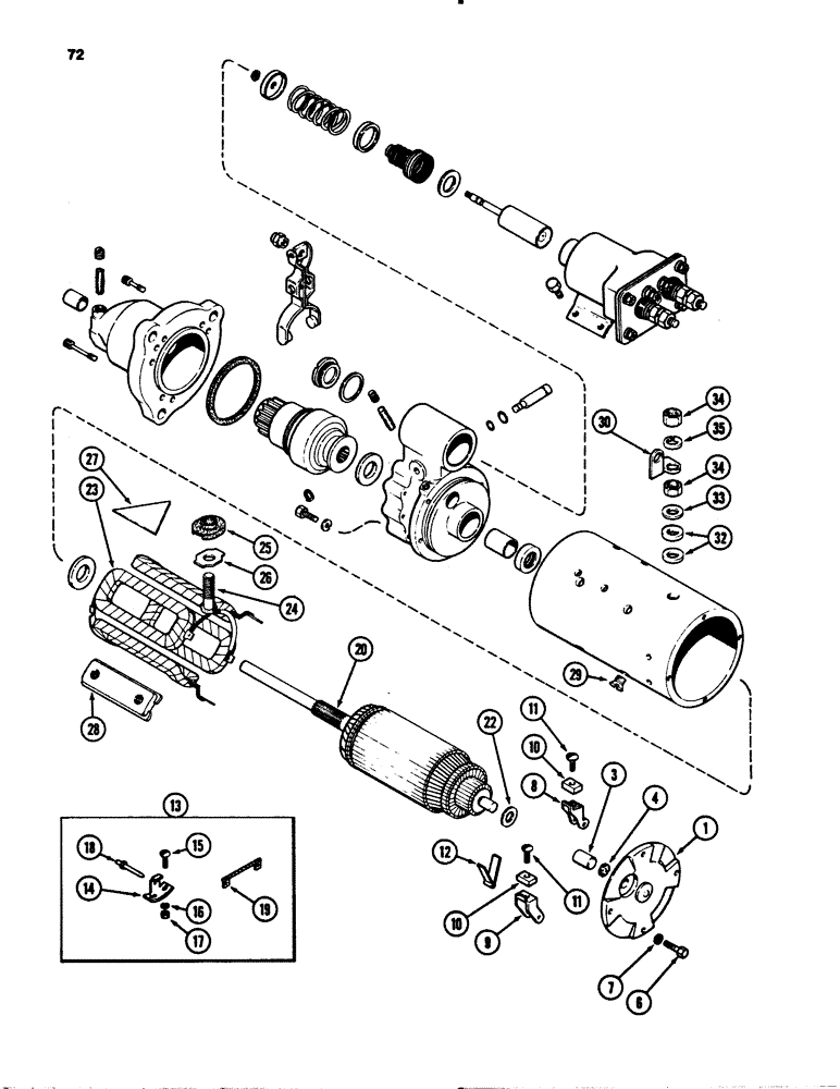 Схема запчастей Case 780B - (072) - L79906 STARTER (04) - ELECTRICAL SYSTEMS