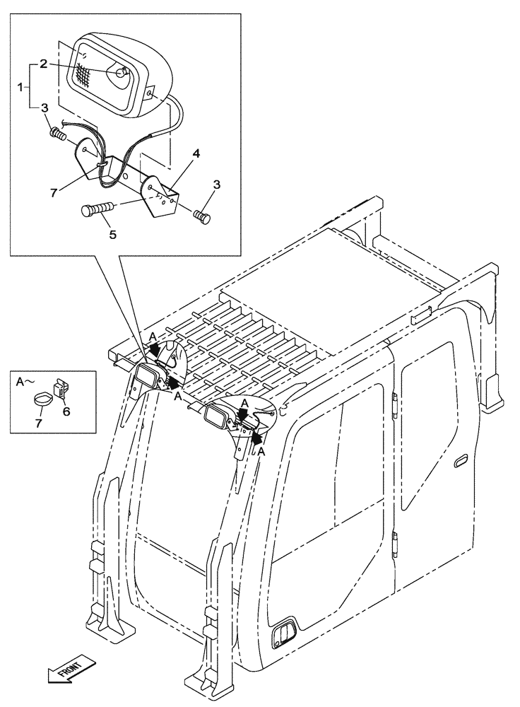 Схема запчастей Case CX470C - (04-006-00[01]) - LAMP, WORK (06) - ELECTRICAL SYSTEMS