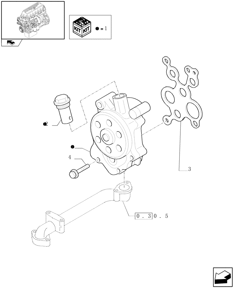 Схема запчастей Case F3AE0684P E909 - (0.30.0) - PUMP, ENGINE OIL & RELATED PARTS (99469333) 