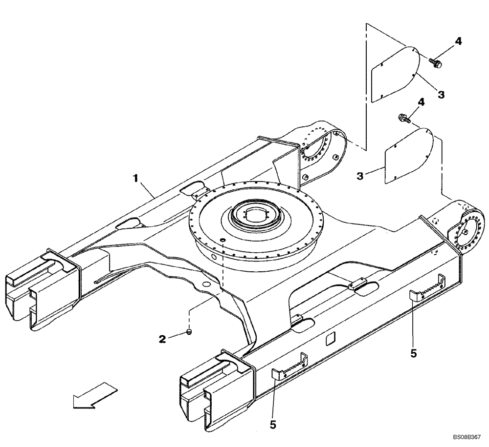 Схема запчастей Case CX130B - (05-02) - UNDERCARRIAGE (LONG) (11) - TRACKS/STEERING