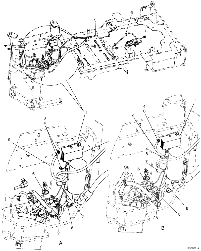 Схема запчастей Case 821E - (04-16) - ELECTRICAL - STEERING, AUXILIARY (04) - ELECTRICAL SYSTEMS