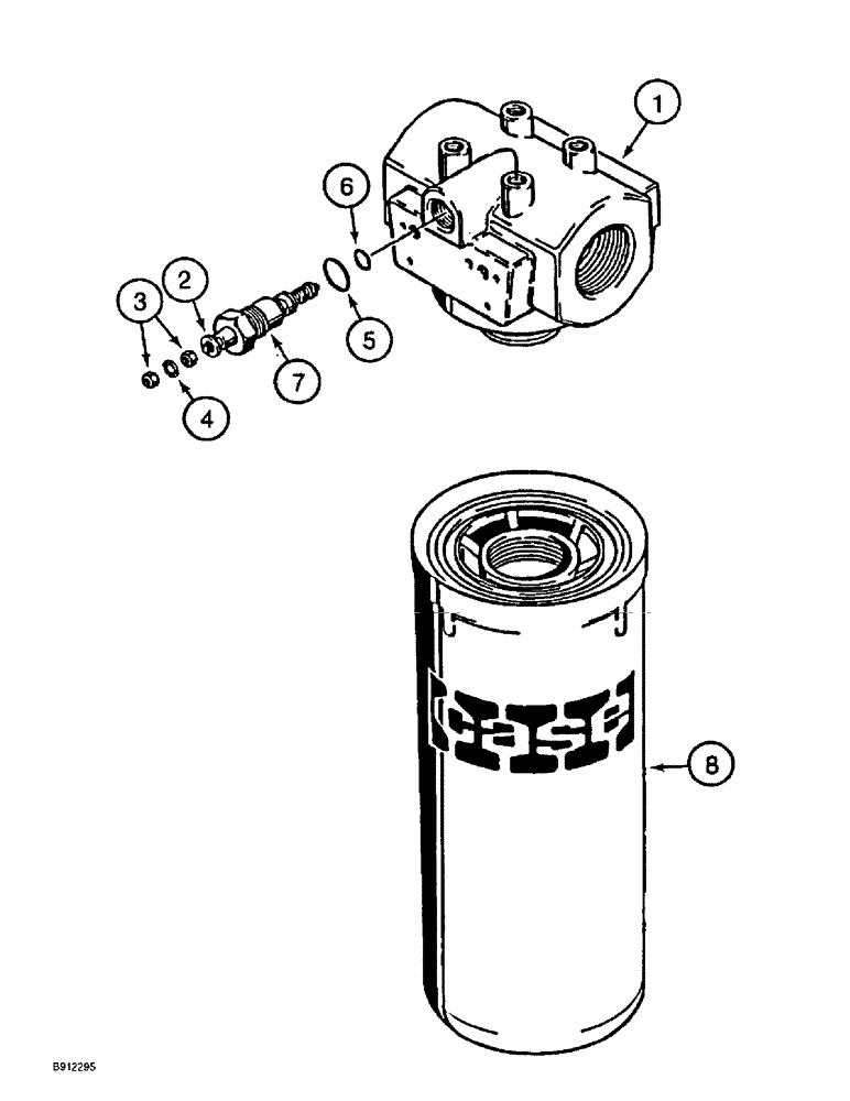 Схема запчастей Case 860 - (6-32) - HYDRAULIC OIL CHARGE FILTER ASSEMBLY - R52031 (06) - POWER TRAIN