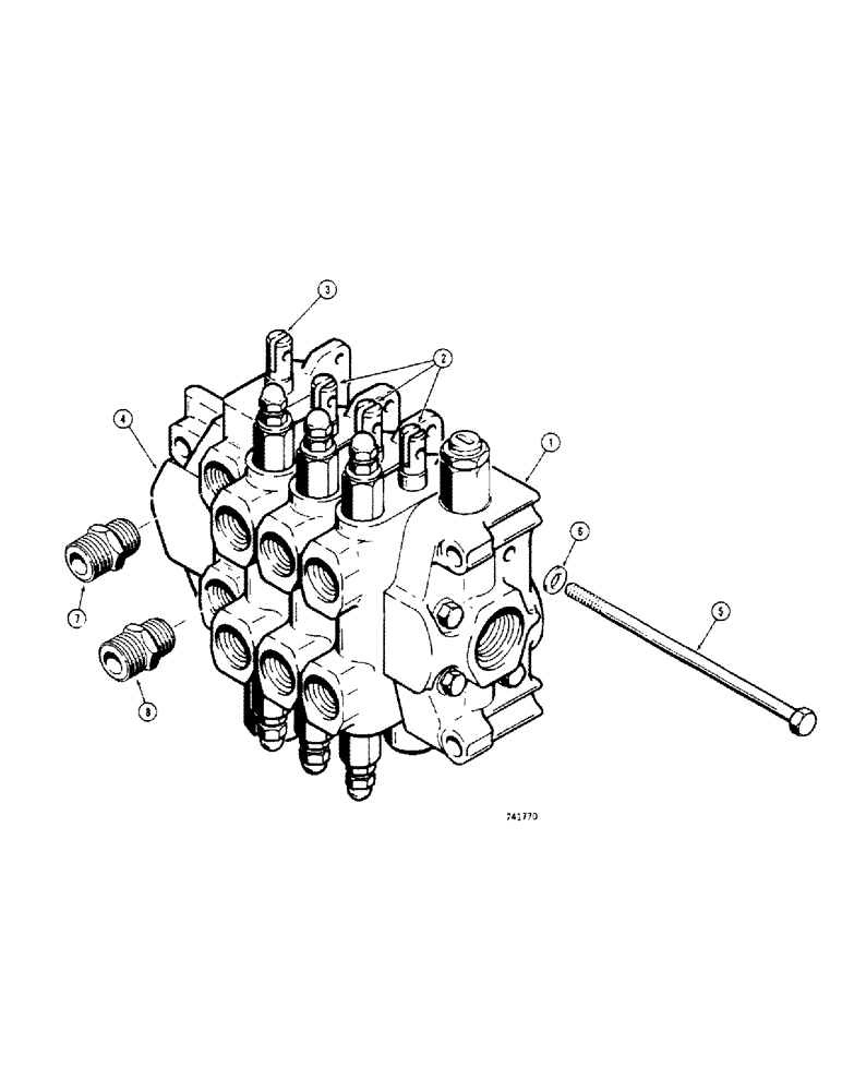 Схема запчастей Case 680CK - (270) - L46721 3 POINT HITCH CONTROL VALVE (35) - HYDRAULIC SYSTEMS