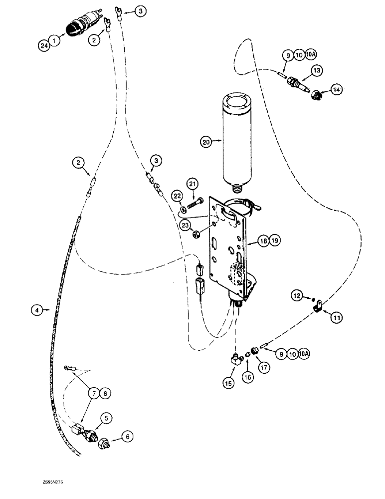 Схема запчастей Case 1150E - (4-62) - COLD START SYSTEM (04) - ELECTRICAL SYSTEMS