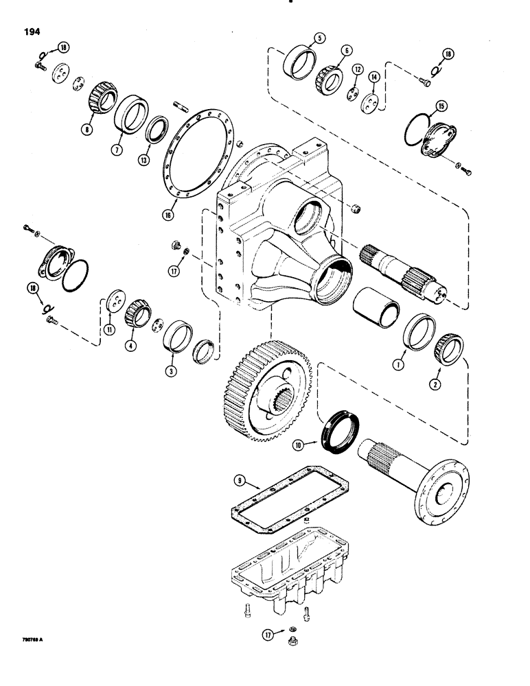 Схема запчастей Case 1150C - (194) - TRANSMISSION SERVICE KIT, FINAL DRIVE OVERHAUL AND SEAL KITS (06) - POWER TRAIN