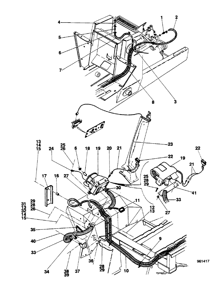 Схема запчастей Case 580G - (541A) - CAB - AUXILIARY HEATER STARTING FROM NO. 3.808.567 (09) - CHASSIS/ATTACHMENTS