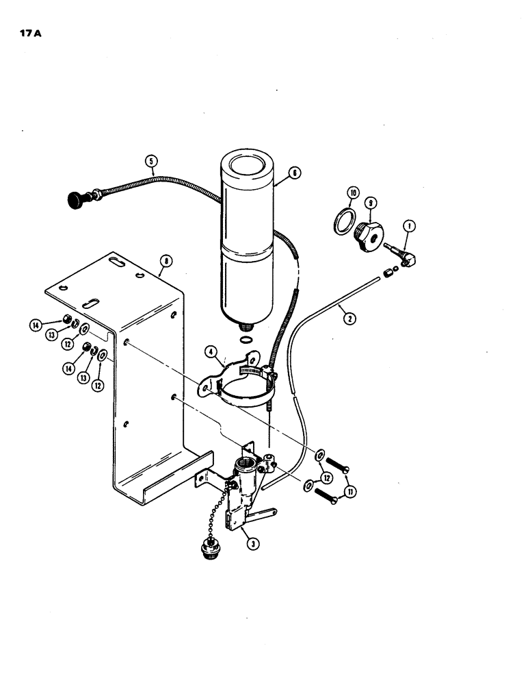 Схема запчастей Case 480B - (017A) - ETHER STARTING AID, (188) DIESEL ENGINE 