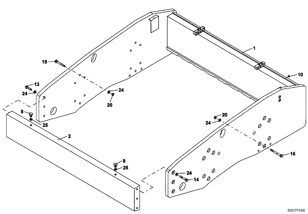 Схема запчастей Case SV208 - (12-005-00[01]) - FRAME, DRUM (GROUP 52) (ND104894) (09) - CHASSIS/ATTACHMENTS