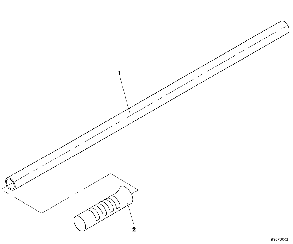 Схема запчастей Case SV210 - (12-013-00[02]) - PIPE, COMPLETE (GROUP 155-3) (ND108074) (09) - CHASSIS/ATTACHMENTS