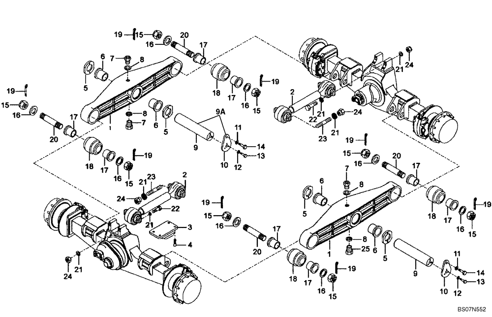 Схема запчастей Case 330B - (39A00000656[002]) - CONROD LINKS, REAR SUSPENSION (87600868) (09) - Implement / Hydraulics / Frame / Brakes