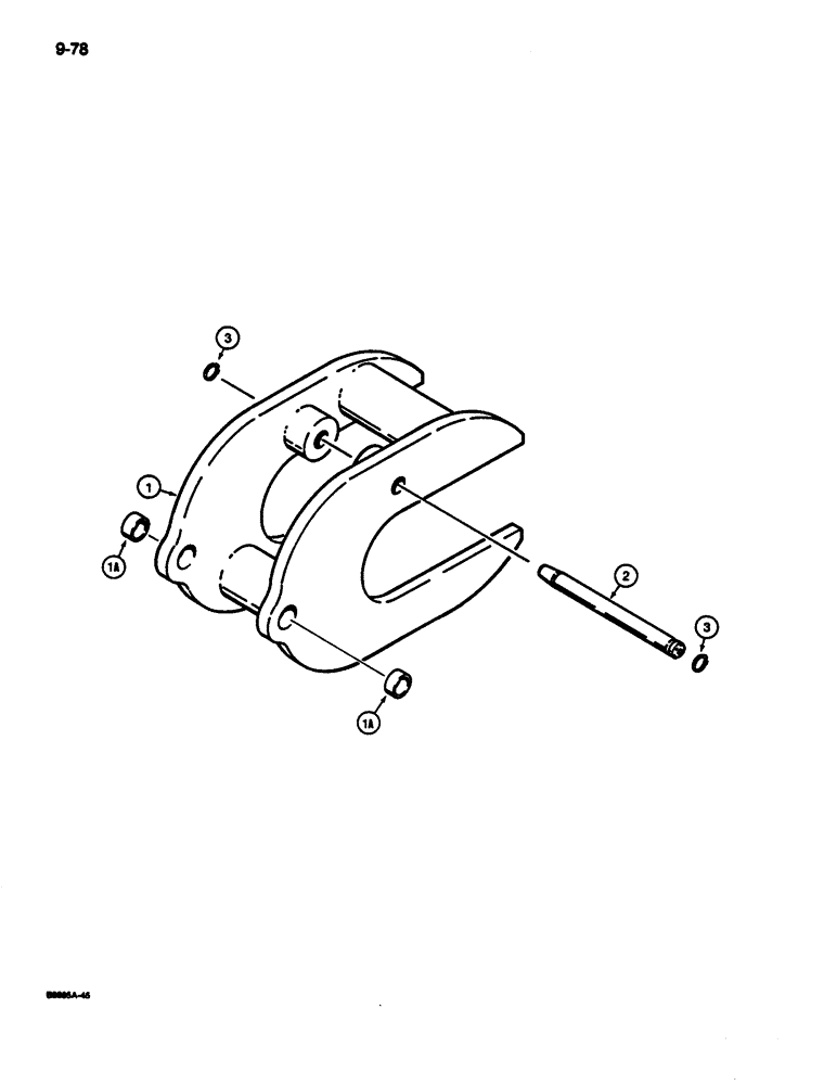 Схема запчастей Case 680L - (9-078) - CONCRETE BREAKER FORK (09) - CHASSIS/ATTACHMENTS