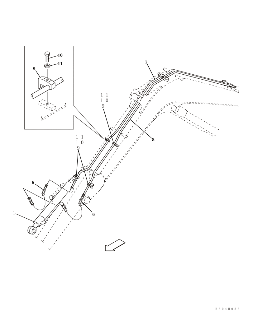 Схема запчастей Case CX80 - (08-28) - HYDRAULICS - BUCKET, 1,7 METER (5 FT 7 IN) STANDARD ARM (08) - HYDRAULICS