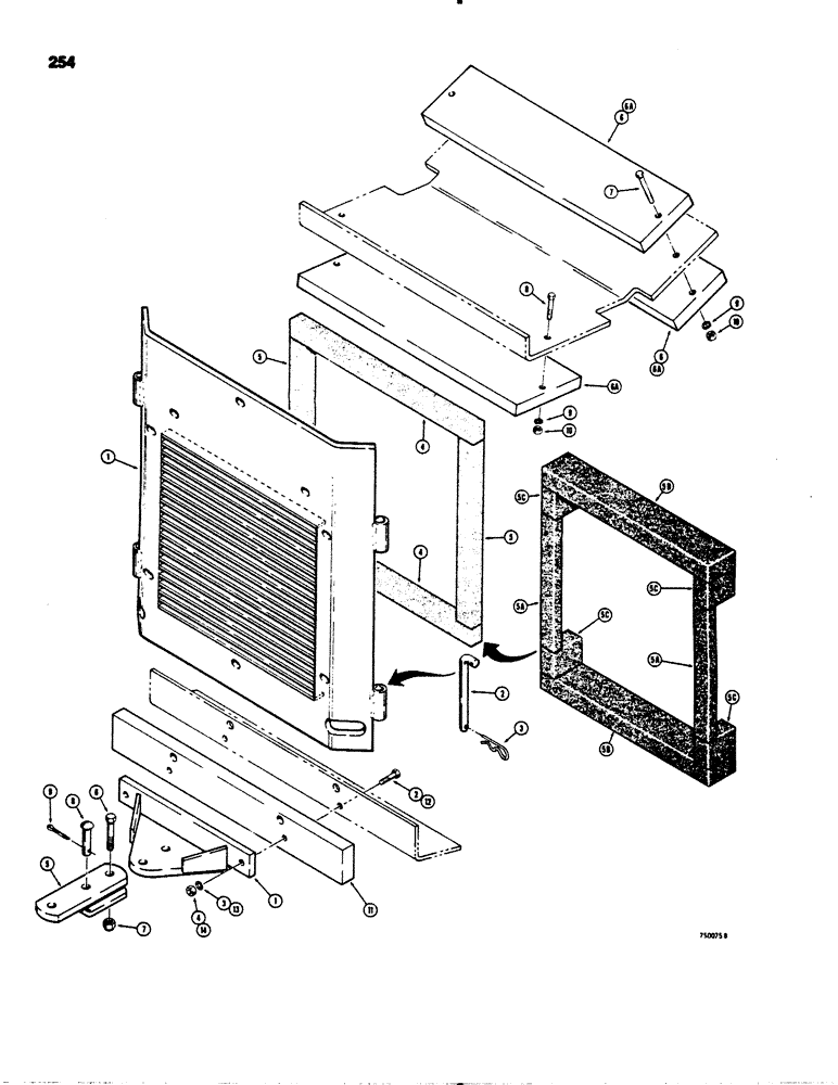 Схема запчастей Case 1845 - (254) - COUNTRWEIGHTS & DRAWBAR, SWING OUT COUNTERWEIGHT / FRONT & REAR COUNTERWEIGHTS / DRAWBAR (39) - FRAMES AND BALLASTING