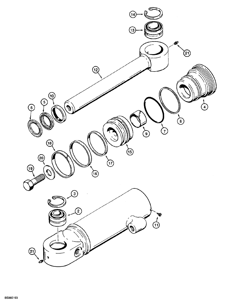 Схема запчастей Case 850G - (8-26) - 117511A1 TILT CYLINDER (07) - HYDRAULIC SYSTEM