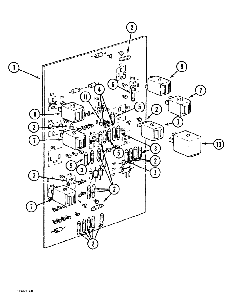 Схема запчастей Case 888 - (4-40) - ELECTRICAL SYSTEM CIRCUIT BOARD (04) - ELECTRICAL SYSTEMS