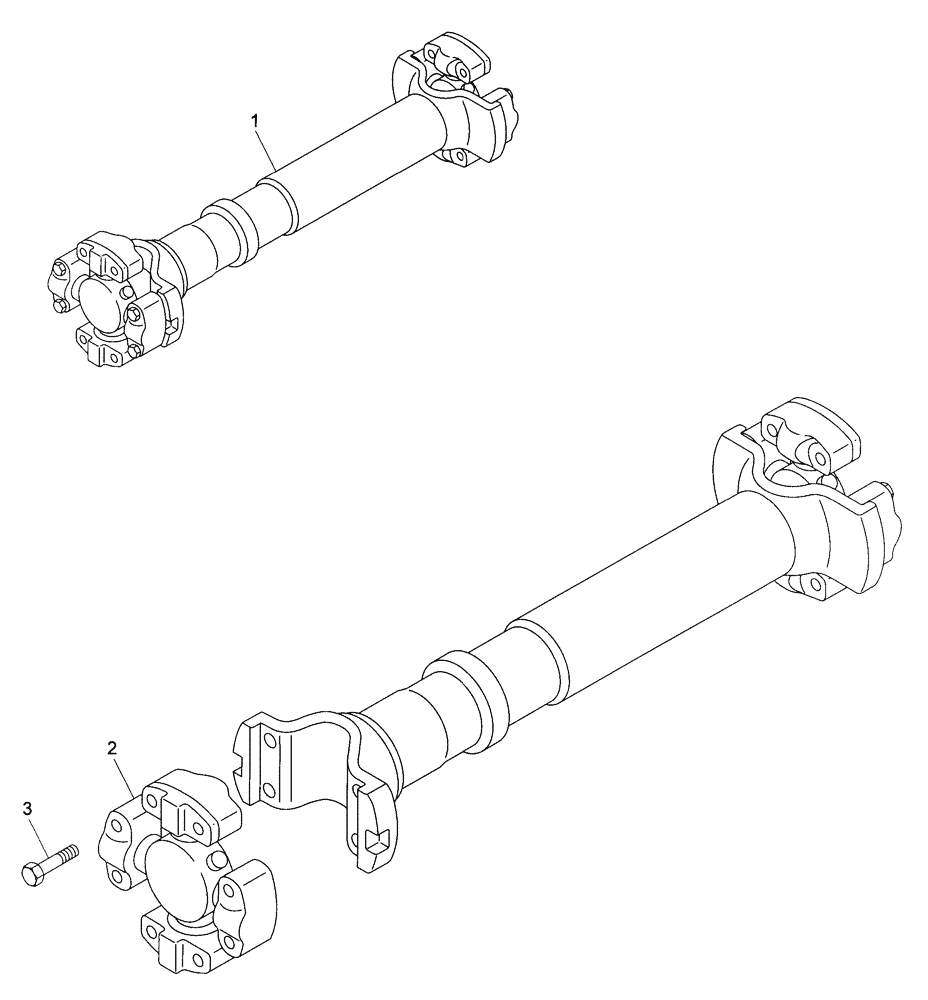 Схема запчастей Case 325 - (1.255A[05A]) - PROPELLER SHAFT (8900194831) (03) - Converter / Transmission