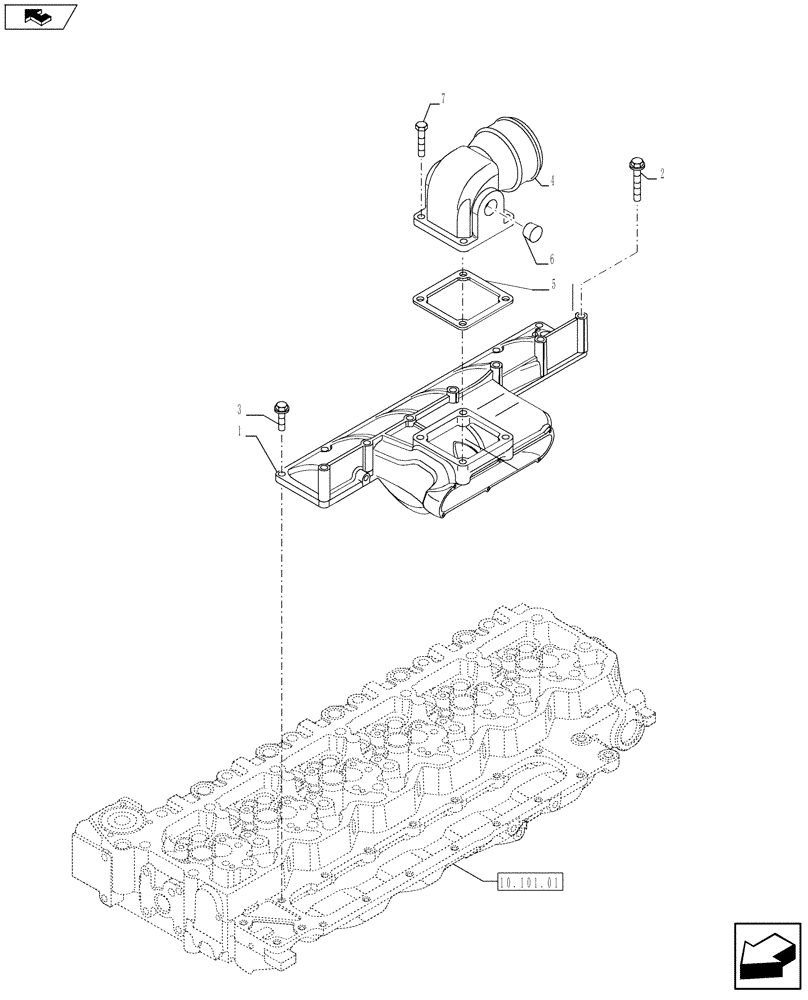 Схема запчастей Case 721F - (10.254.01) - AIR LINES (504114394 - 504018088) (10) - ENGINE