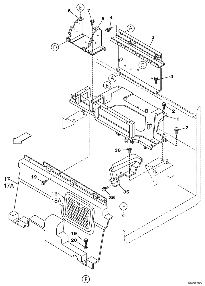 Схема запчастей Case CX160 - (09-12) - OPERATORS COMPARTMENT (09) - CHASSIS/ATTACHMENTS