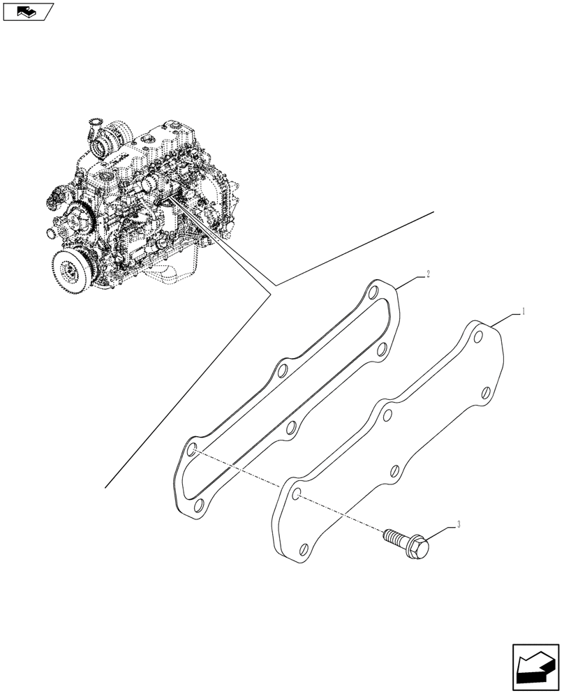 Схема запчастей Case 721F - (10.408.02) - COOLING SYSTEM - ENGINE (504114494) (10) - ENGINE