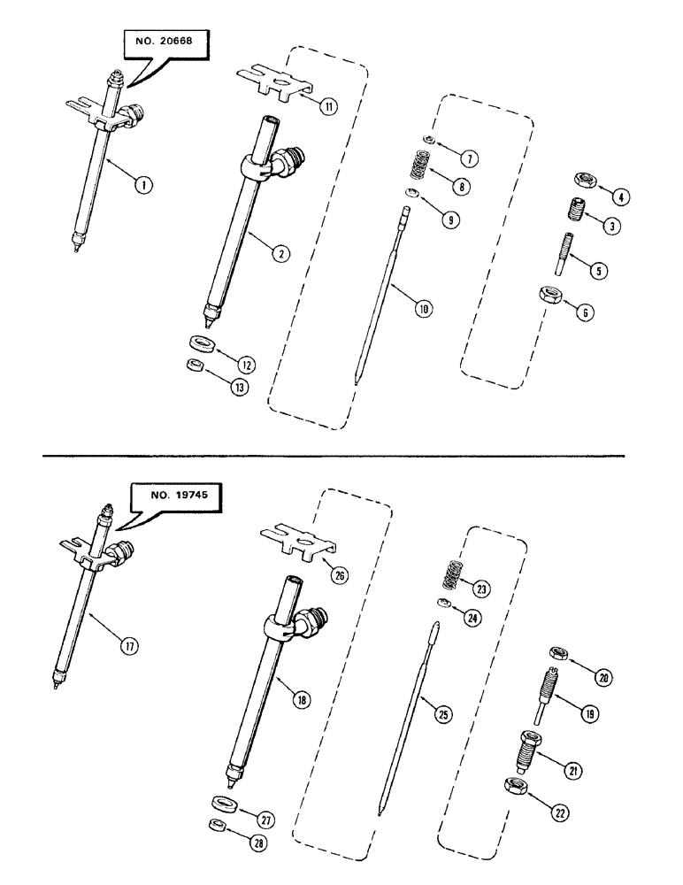 Схема запчастей Case 980 - (032) - FUEL INJECTOR, (504BDT) DIESEL ENGINE, A138322 NOZZLE (02) - FUEL SYSTEM