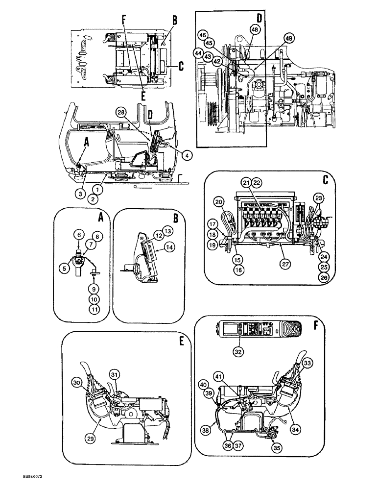 Схема запчастей Case 9060B - (4-04) - ELECTRICAL PARTS FOR CAB (04) - ELECTRICAL SYSTEMS