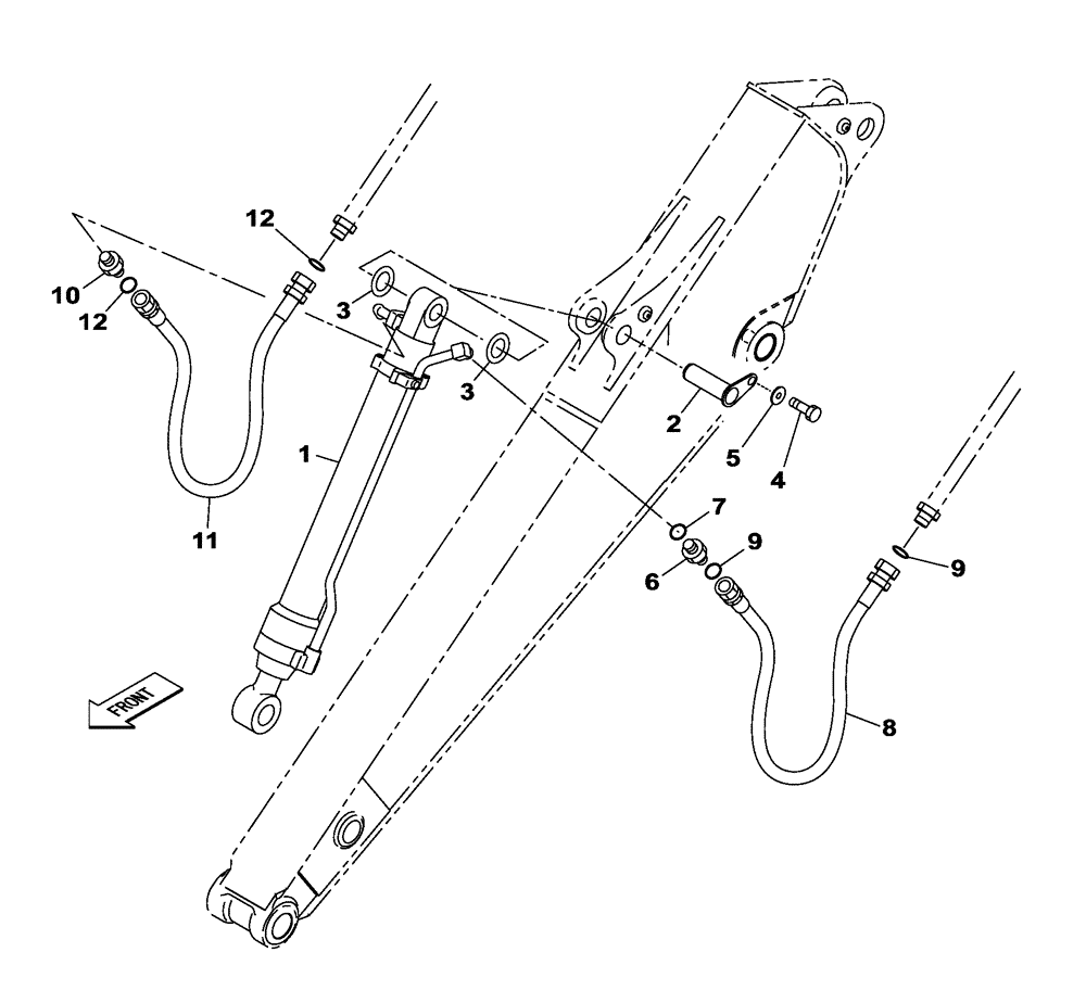 Схема запчастей Case CX210C LC - (35.738.01) - BUCKET CYLINDER - DIPPER - 2.90 M (35) - HYDRAULIC SYSTEMS