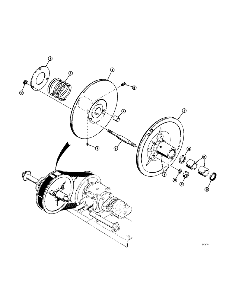 Схема запчастей Case 1700-SERIES - (110) - 12 INCH VARIABLE SPEED DRIVEN ASSEMBLY (14) - MAIN GEARBOX & DRIVE