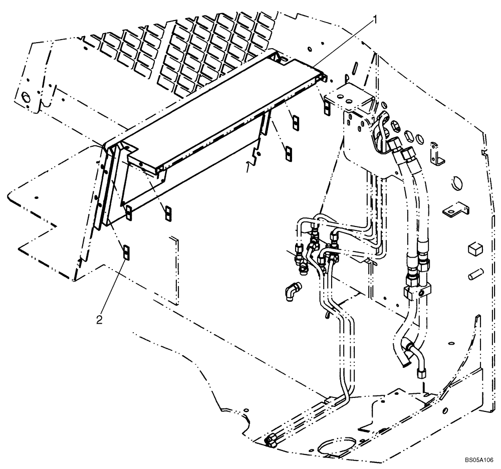 Схема запчастей Case 430 - (09-20) - HEAT SHIELD (09) - CHASSIS