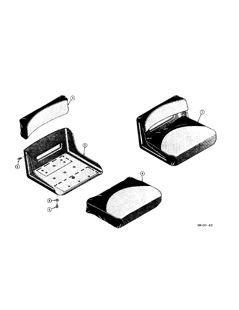 Схема запчастей Case 420C - (264[1]) - BACKHOE SEAT (18) - ATTACHMENT ACCESSORIES