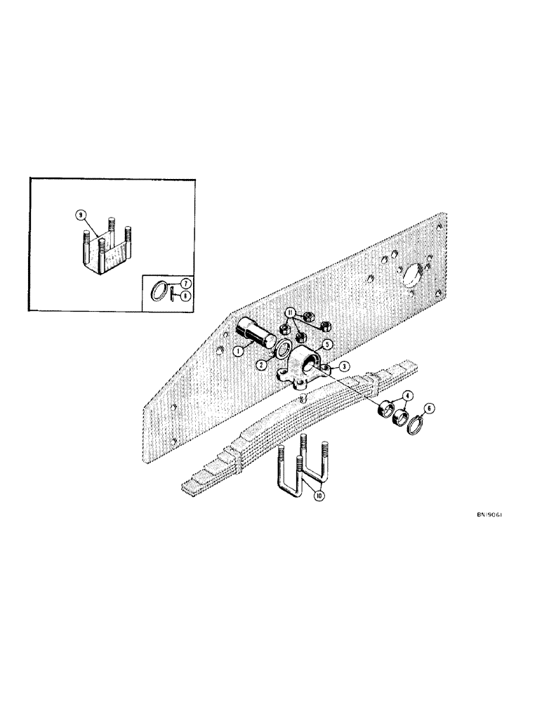 Схема запчастей Case 420 - (060[1]) - D10887 SPRING SUSPENSION KIT (04) - UNDERCARRIAGE