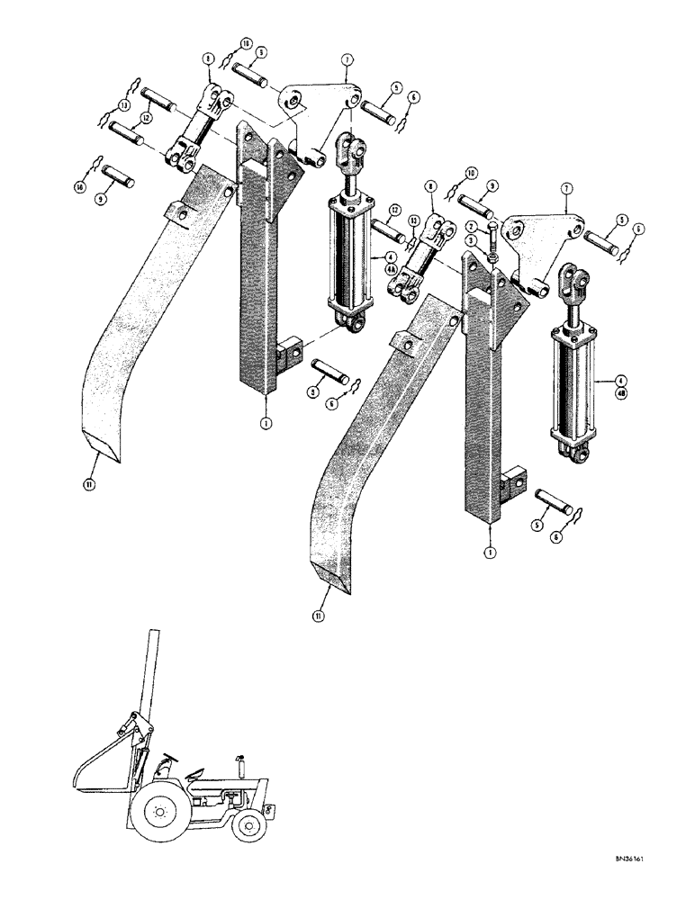 Схема запчастей Case 310B - (76) - LOG CLAMP ATTACHMENT 