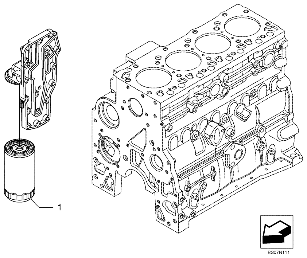 Схема запчастей Case 588G - (02-32) - OIL FILTERS - ENGINE (2852525) (02) - ENGINE