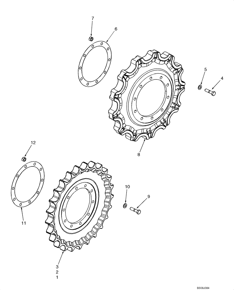 Схема запчастей Case 650L - (48.130.03) - SPROCKET, TRACK (48) - TRACKS & TRACK SUSPENSION