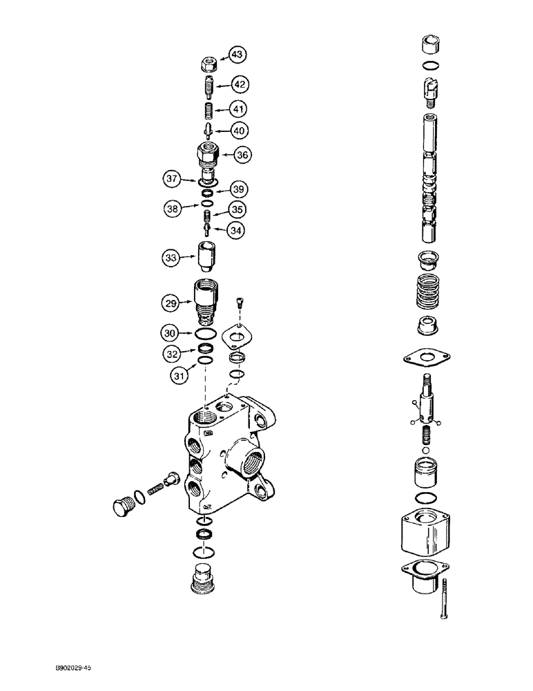 Схема запчастей Case 580SK - (8-112) - THREE-POINT HITCH CONTROL VALVE, LIFT SECTION (08) - HYDRAULICS