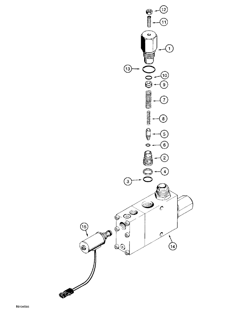 Схема запчастей Case 570LXT - (8-104) - BOOM LOCK SOLENOID VALVE (08) - HYDRAULICS