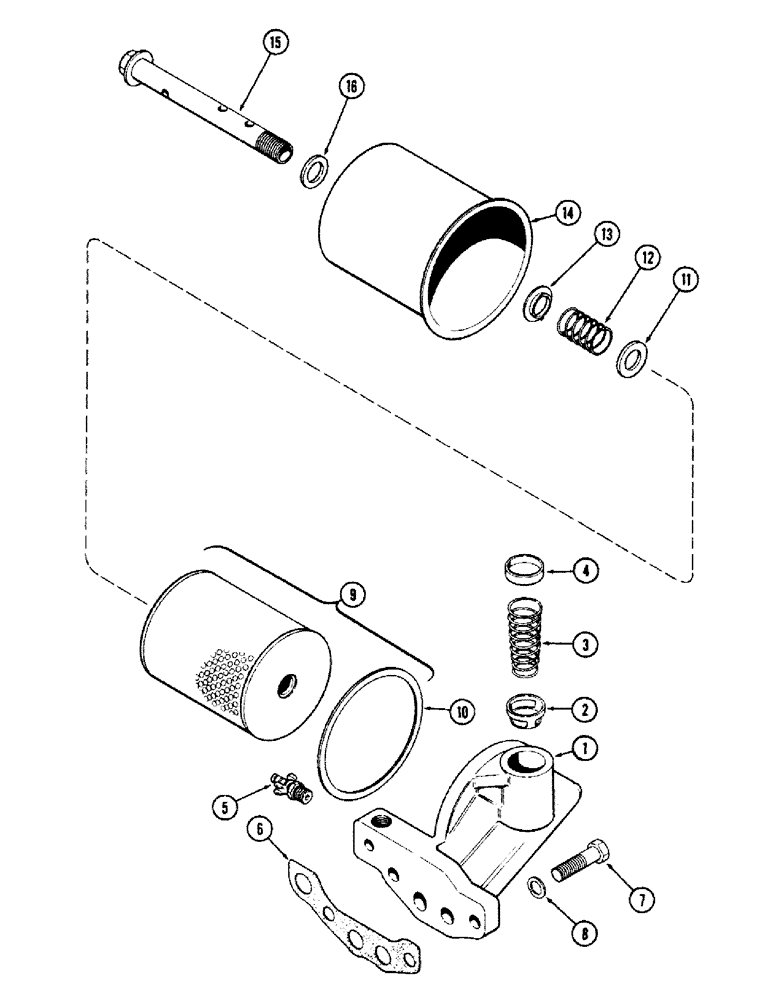 Схема запчастей Case 680CK - (024) - OIL FILTER, (267) DIESEL ENGINE (10) - ENGINE