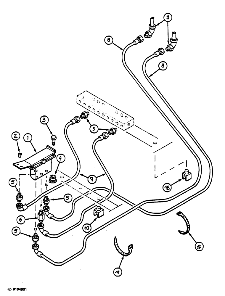 Схема запчастей Case 1088 - (134) - SHEARS HYDRAULIC CIRCUIT (35) - HYDRAULIC SYSTEMS